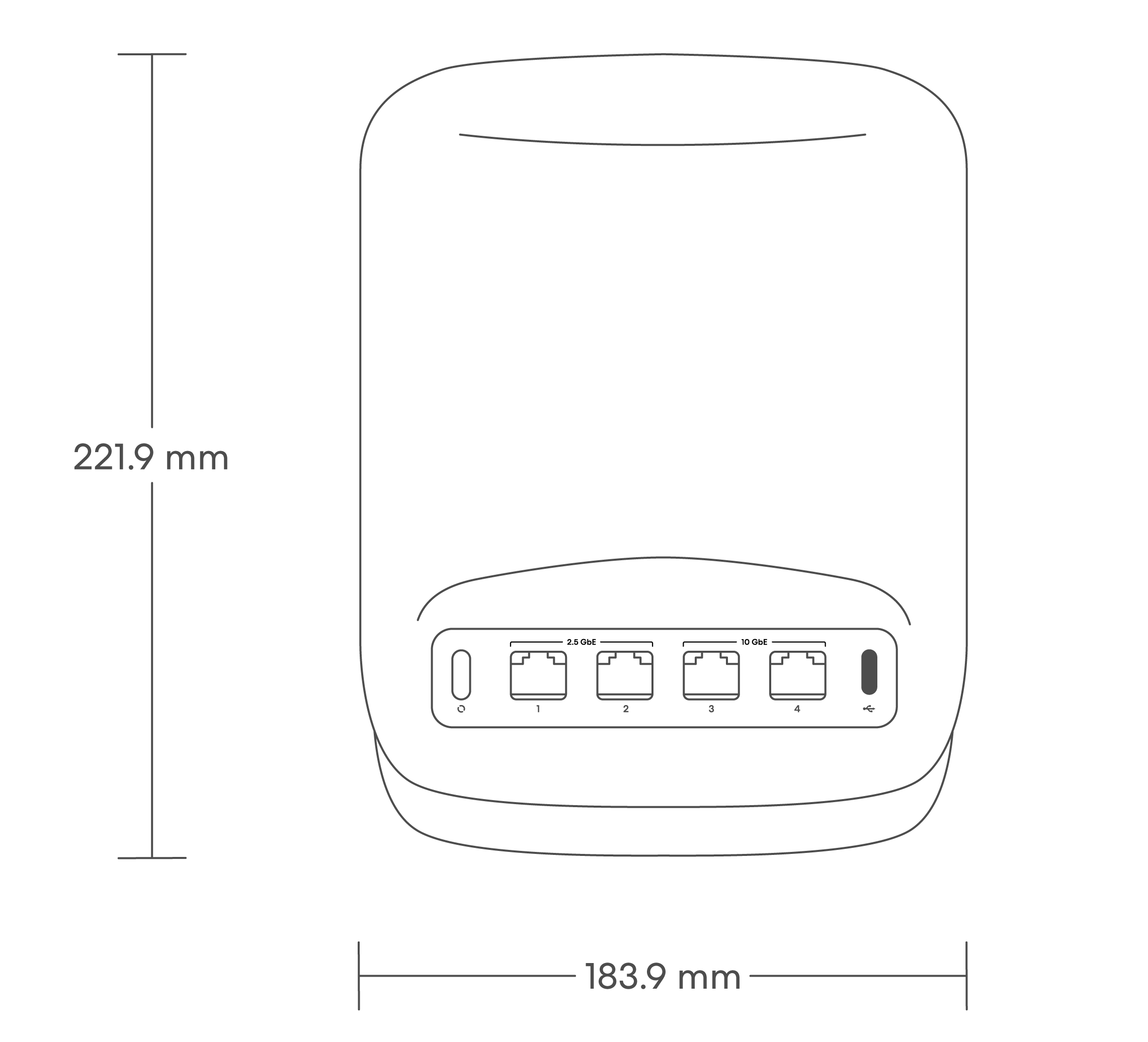 dimensions image: eero Max 7 (3-pack)