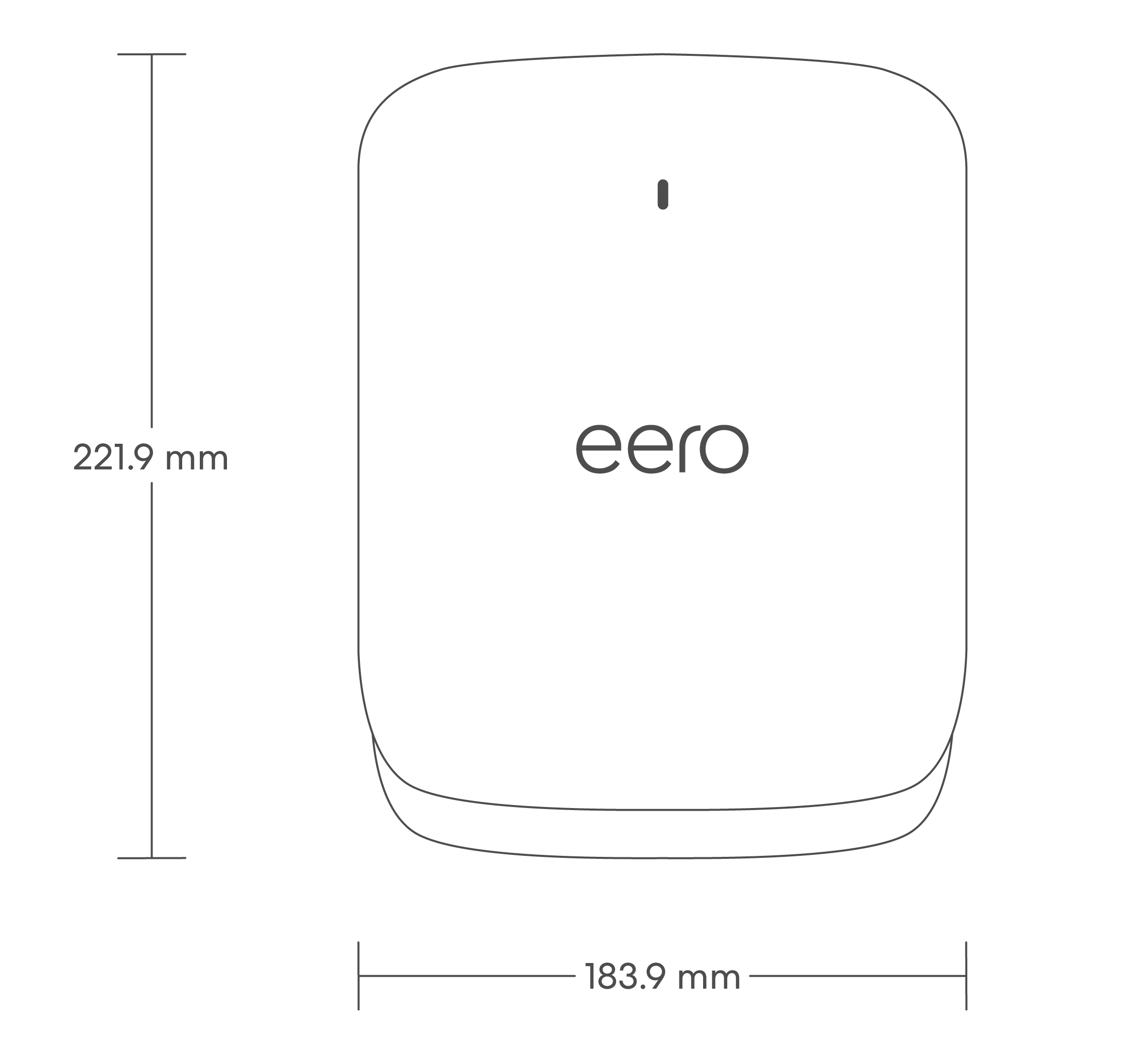 dimensions image: eero Max 7 (3-pack)