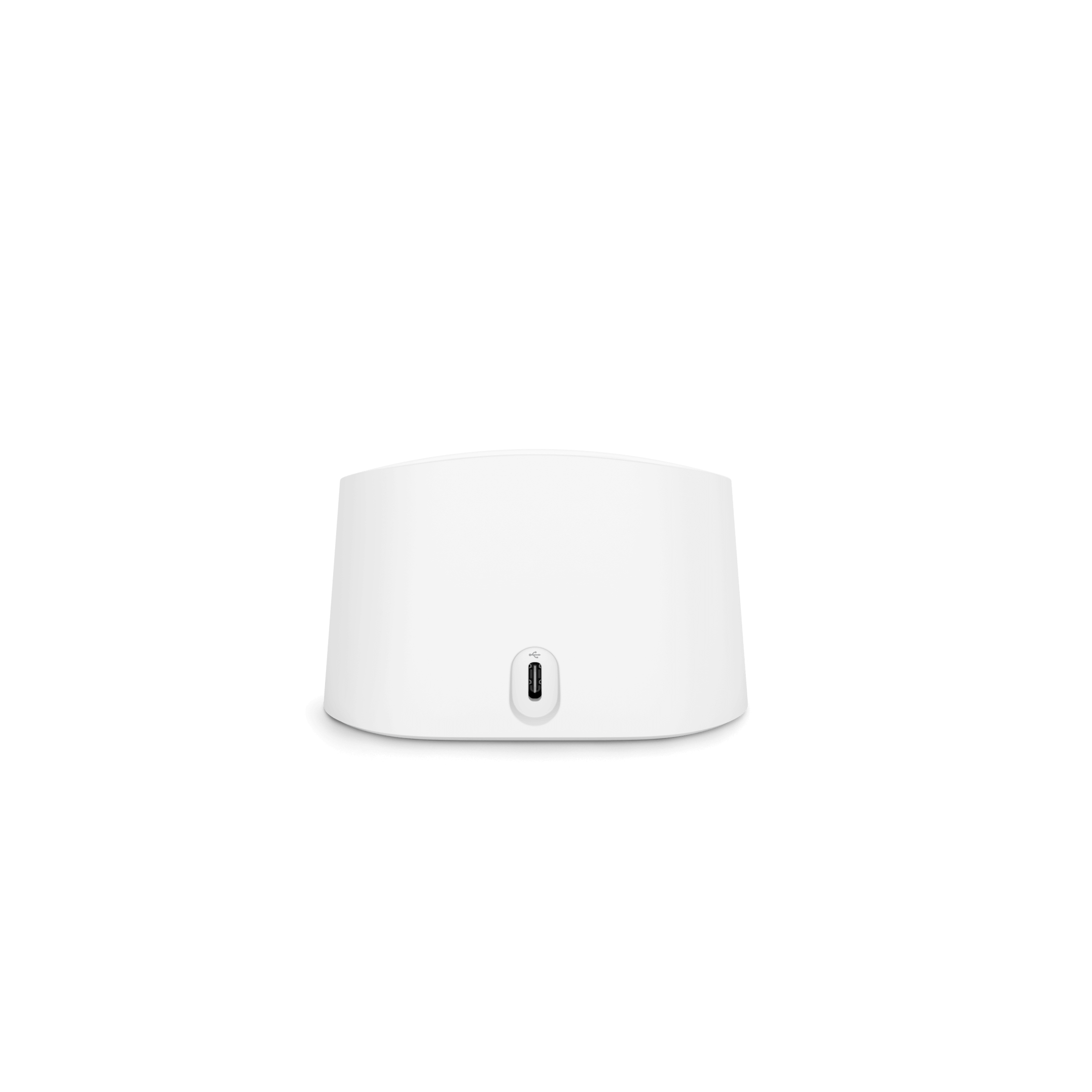 eero 6 mesh WiFi router in white, showing back view of the device