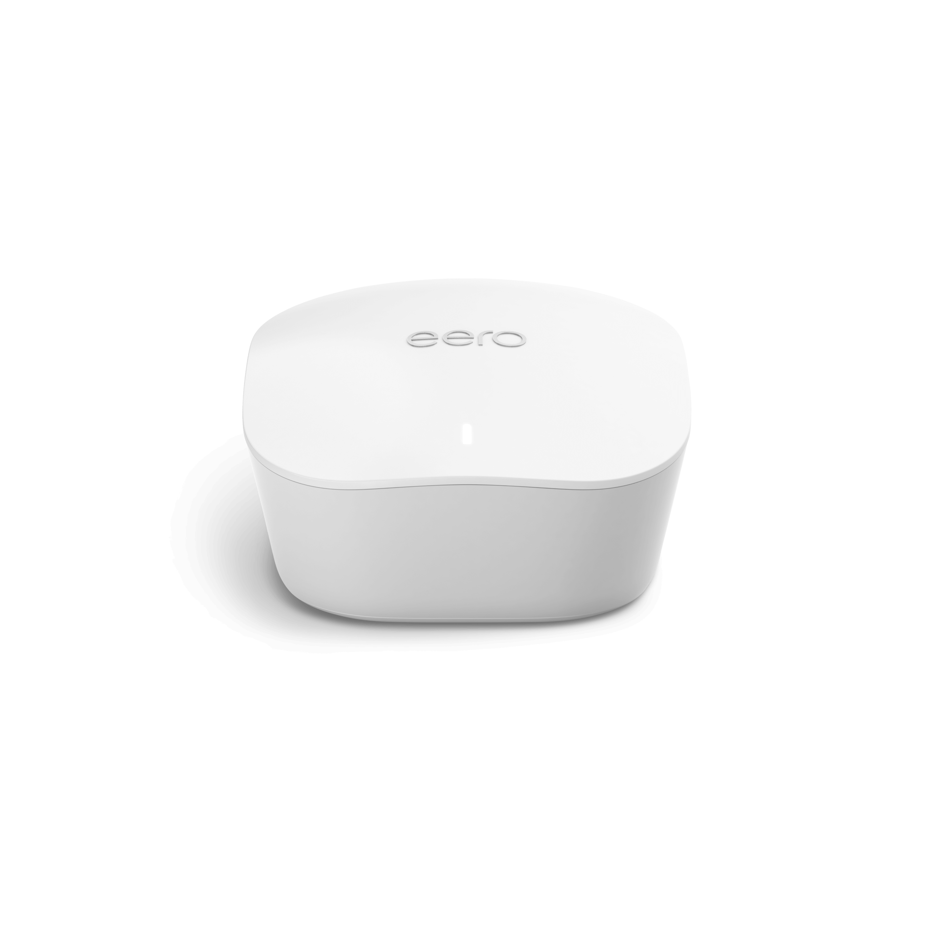 eero wifi router in white, showing back view of the device