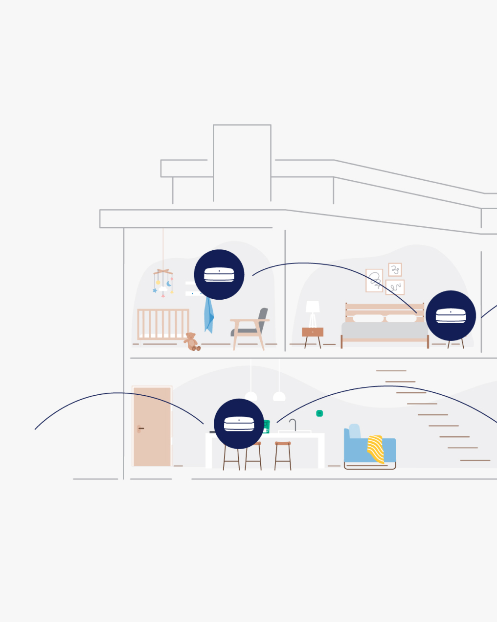 eero system being set up