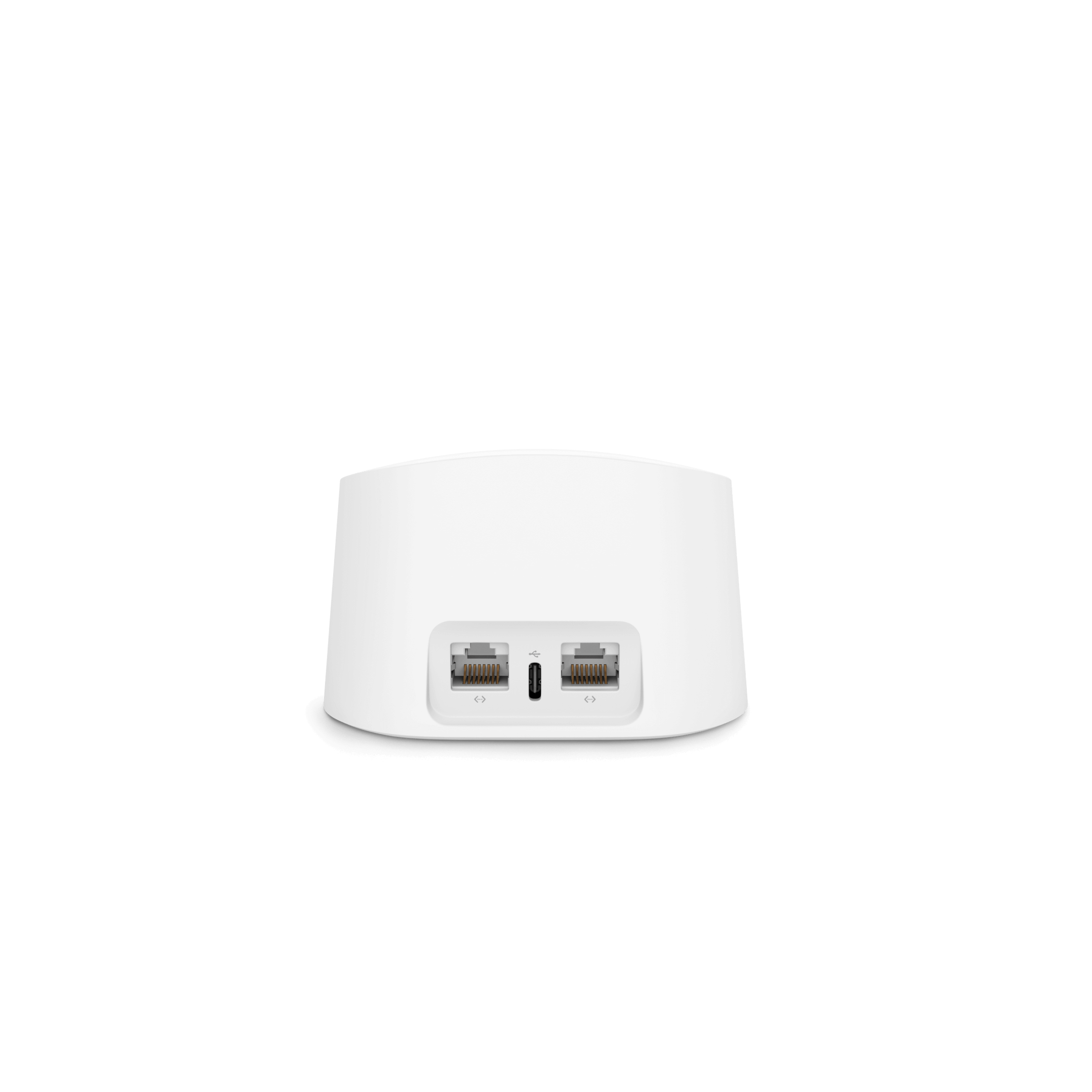eero 6 mesh WiFi router in white, showing side view of the device