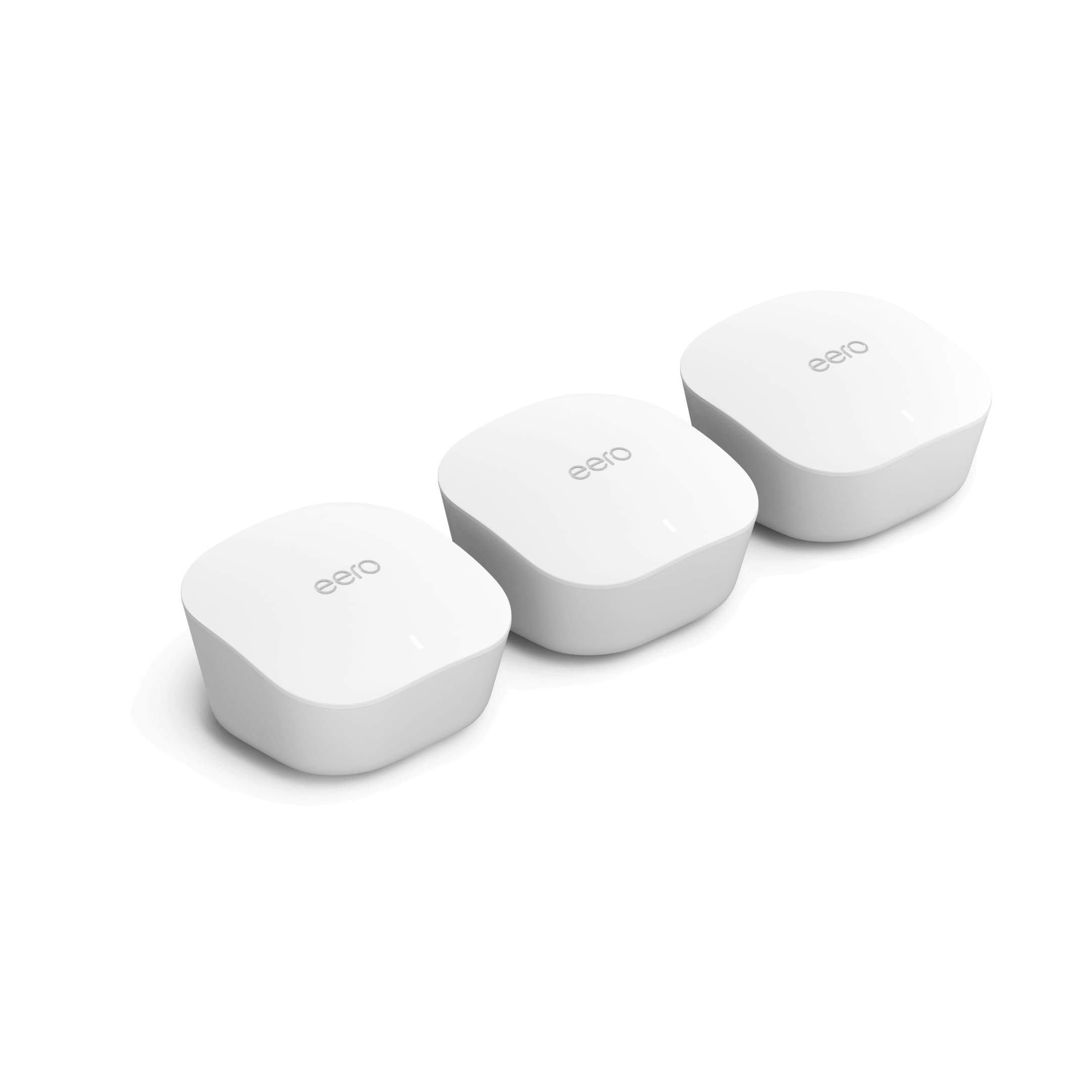 eero wifi router in white, showing front view of the device