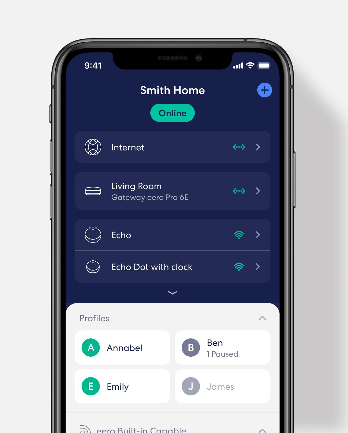 eero system being set up