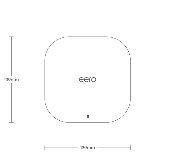 dimensions image: eero Pro 6 (3-pack)