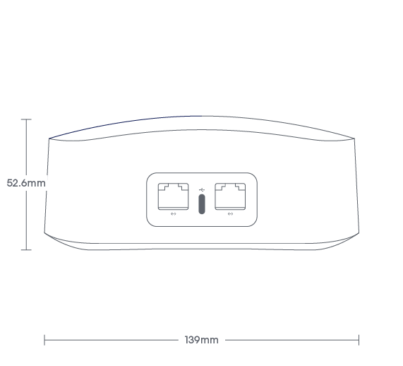 dimensions image: eero Pro 6 (3-pack)