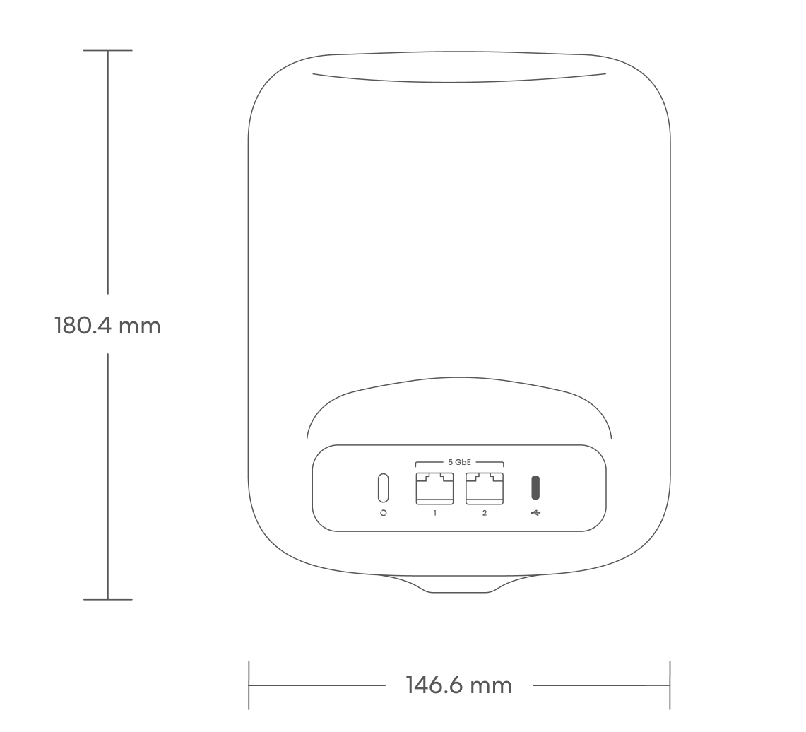 dimensions image: eero Pro 7 (3-pack)